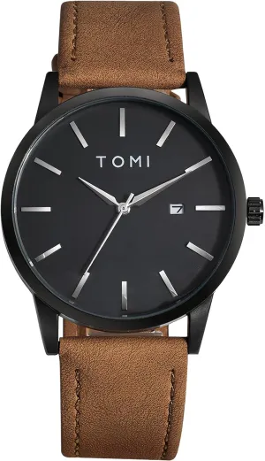 Simple Analog Wristwatches for Men with Date Leather Strap jealousy vertical authorization collectible Casual Business Waterproof Wrist Watch Gosasa Fashion 