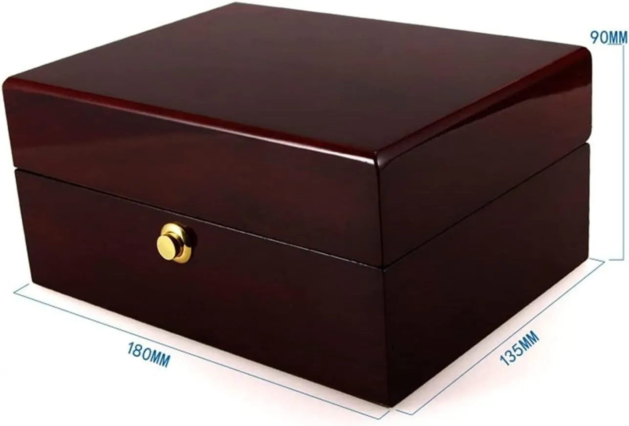 Single Grid Watch Box Organizer Watch Display Case Elegant Box Wristwatch Bangle Storage Case Watch Box (Burgundy 18 homestead * 13.5 * 19cm) Watch Case Wood 
