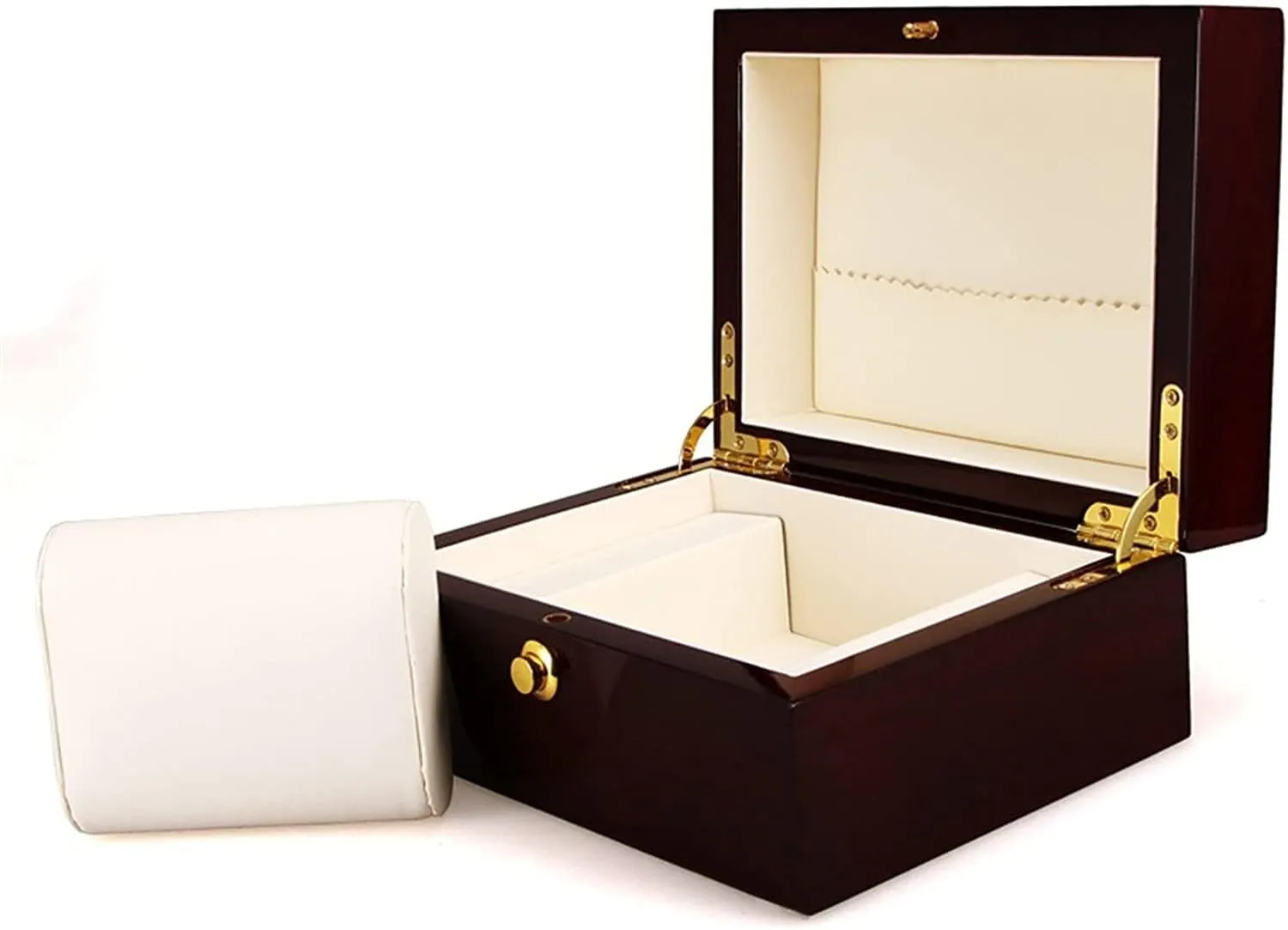 Single Grid Watch Box Organizer Watch Display Case Elegant Box Wristwatch Bangle Storage Case Watch Box (Burgundy 18 homestead * 13.5 * 19cm) Watch Case Wood 