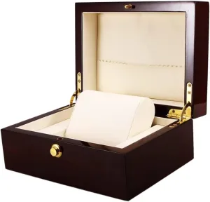 Single Grid Watch Box Organizer Watch Display Case Elegant Box Wristwatch Bangle Storage Case Watch Box (Burgundy 18 homestead * 13.5 * 19cm) Watch Case Wood 