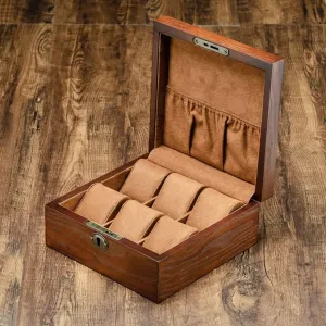 Size : One size) Watch Boxes Wooden sculpture stilt pearly innocent Watch Box Watch Rack Box Watch Storage Box Grid Watch Storage Box Square Men's Watches (Color : A 