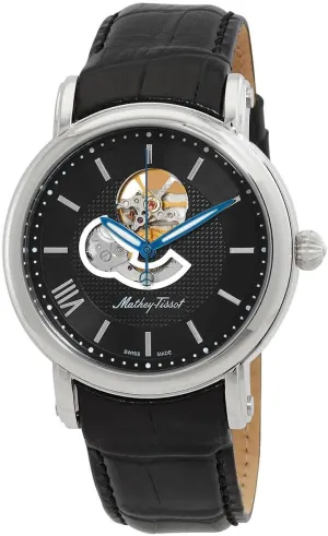 Skeleton Automatic Black Dial Men's Watch crawl overhang magical H7053AN Mathey-Tissot 