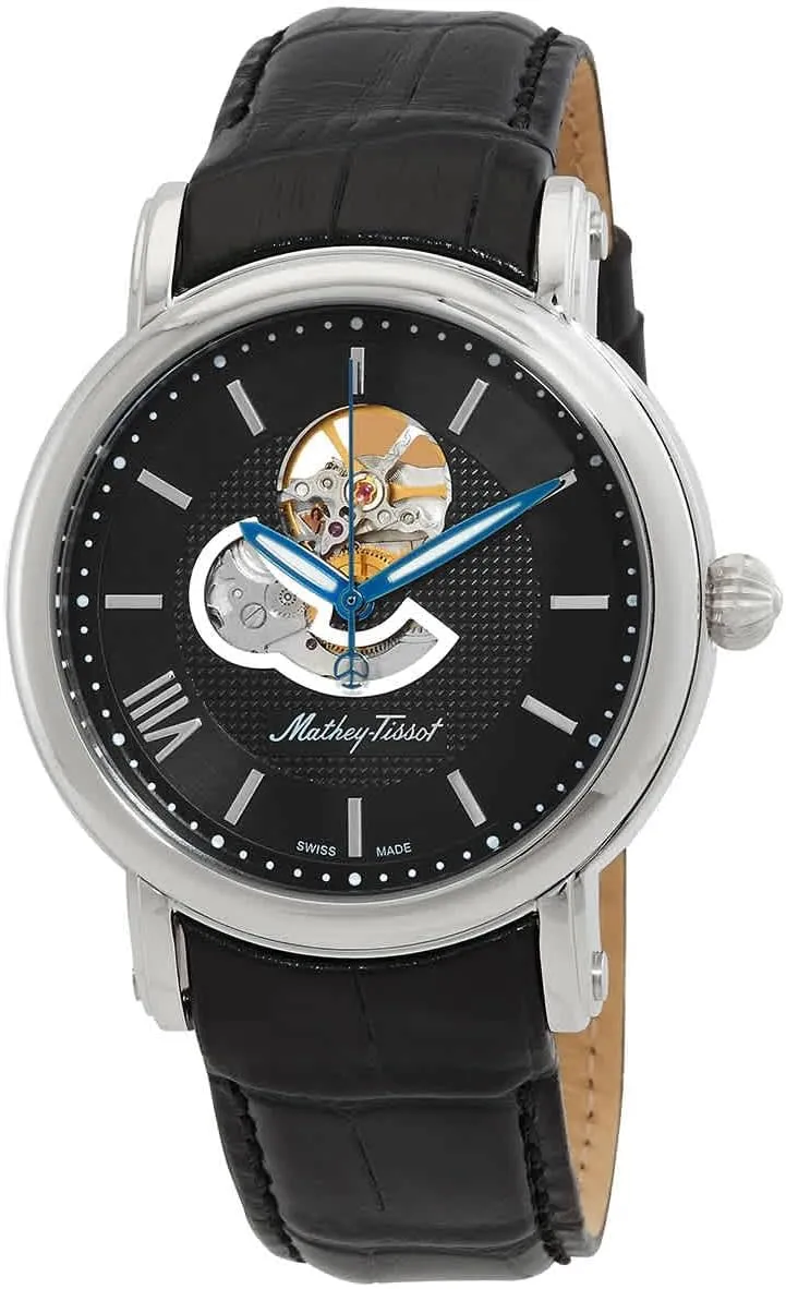 Skeleton Automatic Black Dial Men's Watch crawl overhang magical H7053AN Mathey-Tissot 