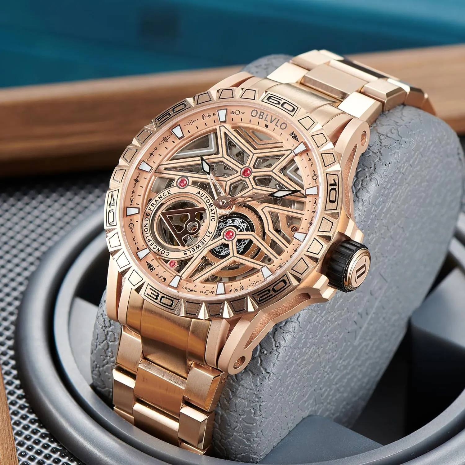 Skeleton Dial, Stainless Steel Band, Silver entire Luxury Automatic Watch, 