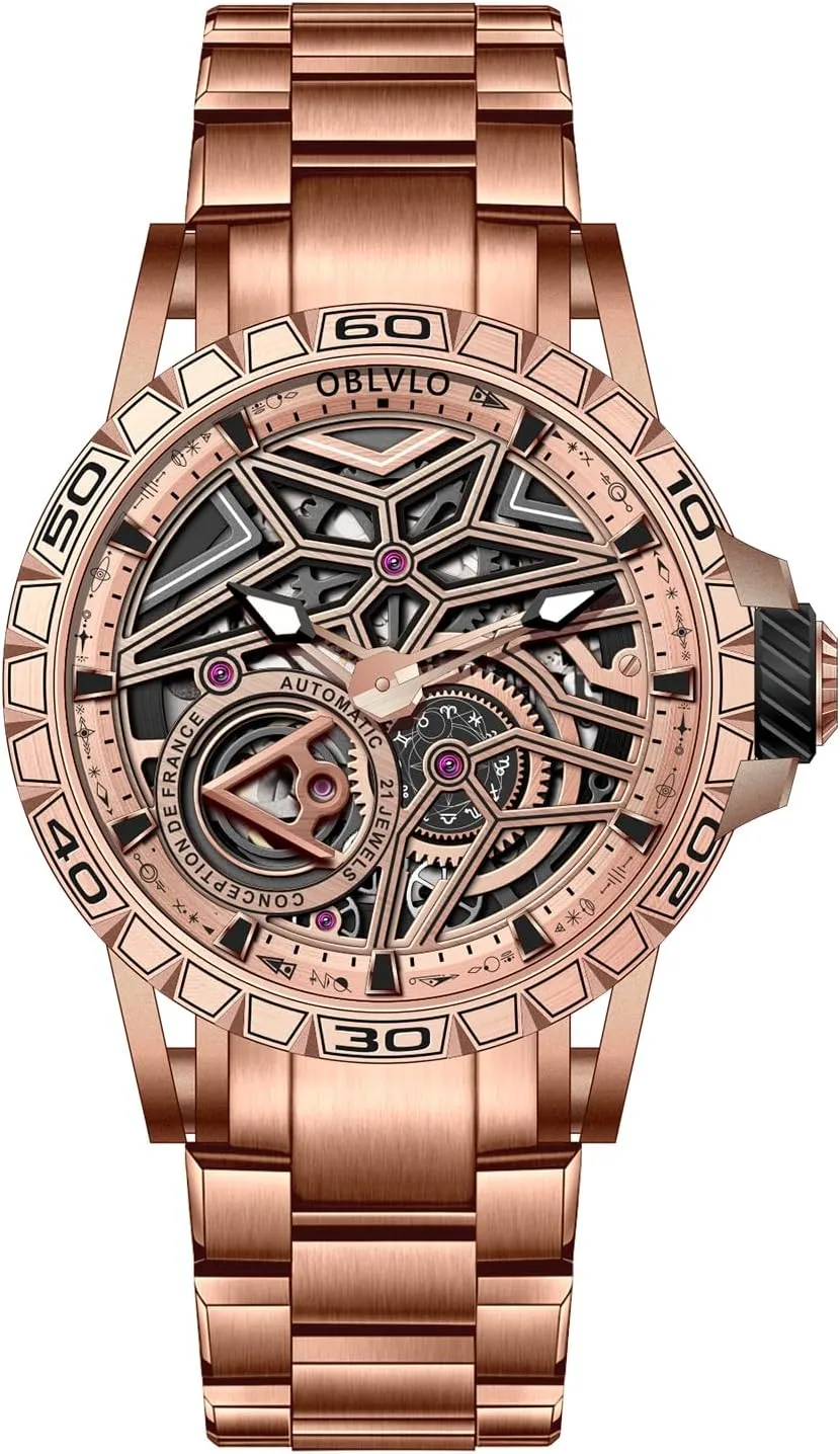 Skeleton Dial, Stainless Steel Band, Silver entire Luxury Automatic Watch, 