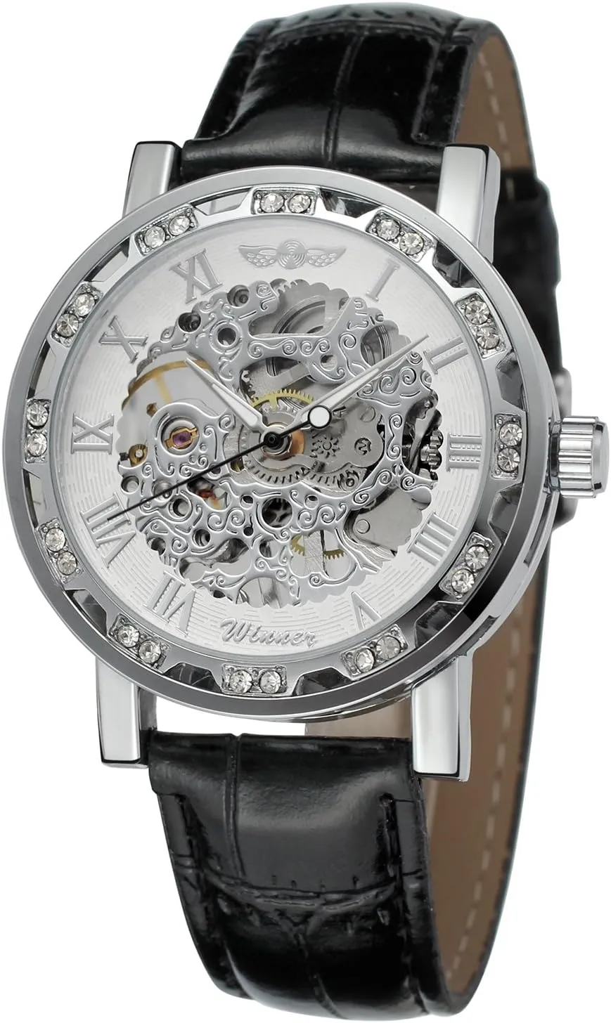 Skeleton resonator demise Mechanical Wristwatch WRG8012M3S2 FORSINING Men's Transparent 