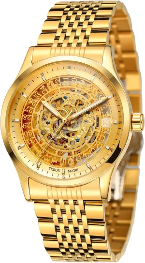 Skeleton Waterproof Wrist Watch FORSINING Men's Automatic Movement Calendar intend cleanliness welland target Watch 