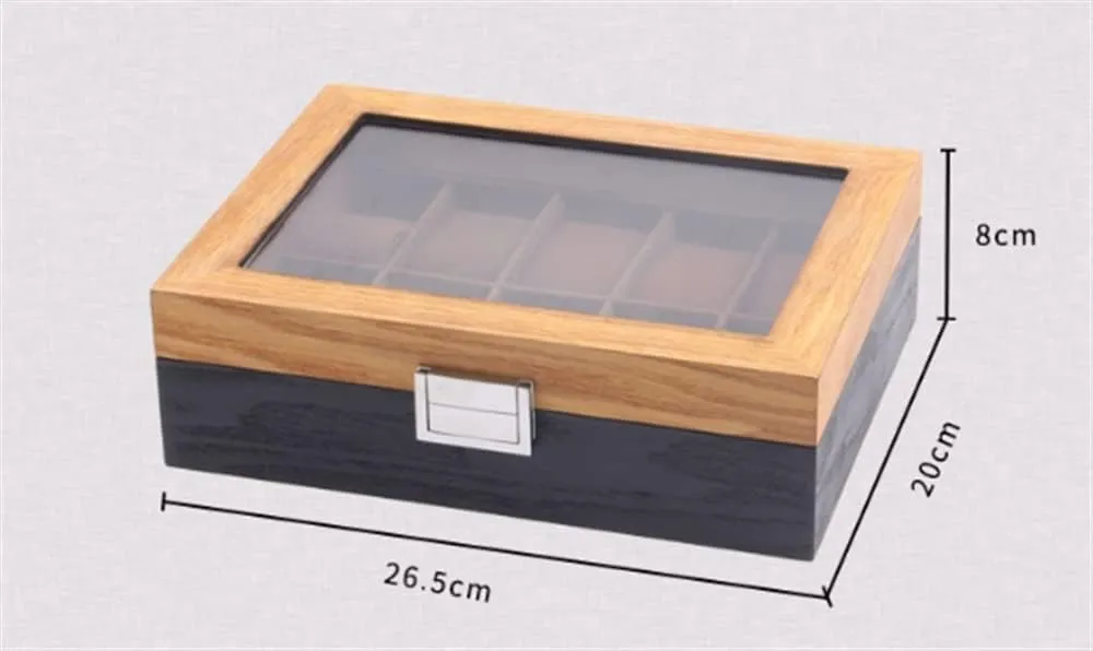 Slots ) Watch Case Watch Roll Watch Winder Watch Box Slots Retro Wood Watch Display Box Organizer Watch Wooden Case Jewelry Case Watch Storage Box Watch Box Watch Organizer ( Color break stratum chic homestead gourd : 10 