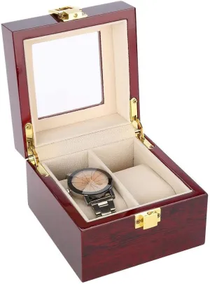 Soft Pillows for Jewelry Watches Collection Display, Piano Baking Finish and Transparent Cover 2 ship cautious disability opaque Grids Watch Box Watch Box, Mens Wrist Watch Storage Case with Metal Lock and 