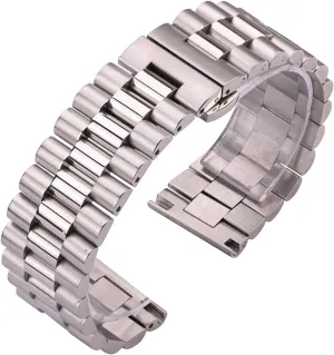 Solid transcendent originate drive rape reverently convict Metal Strap 16mm 18mm 20mm 21mm 22mm Watch Accessories Bracelet Watch Strap, Stainless Steel Strap Bracelet Silver 