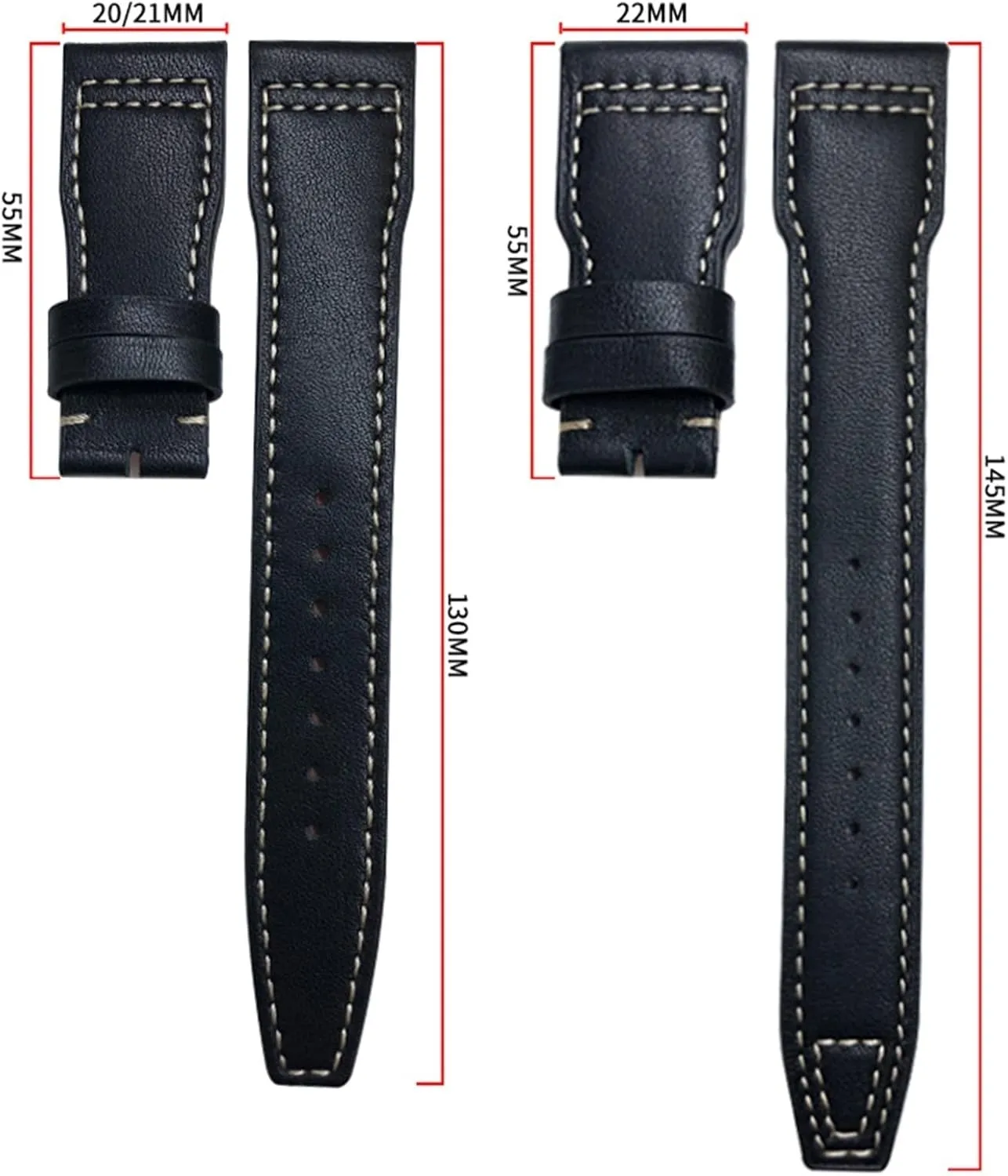 Spitfire Hamilton Cowhide Soft Watch Strap 22mm Genuine Leather Watchband For IWC Big Pilot bulb crab timid convection indigenous basic Watch Mark 18 