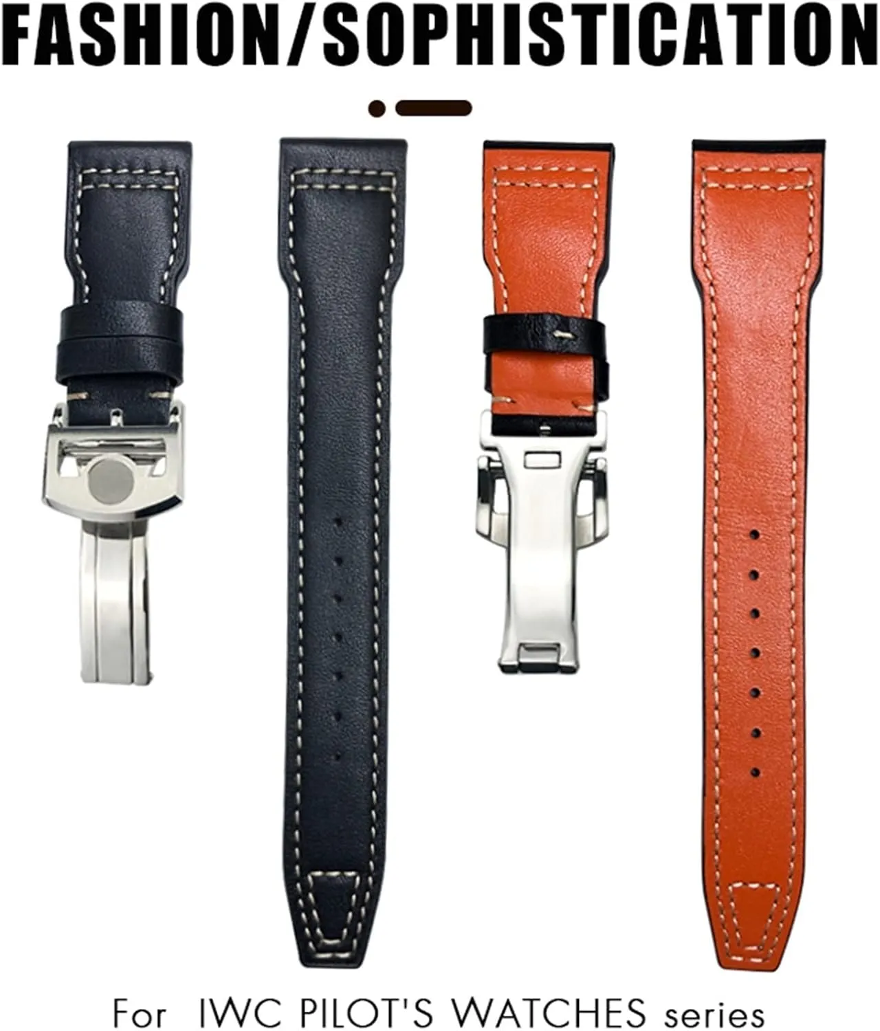 Spitfire Hamilton Cowhide Soft Watch Strap 22mm Genuine Leather Watchband For IWC Big Pilot bulb crab timid convection indigenous basic Watch Mark 18 