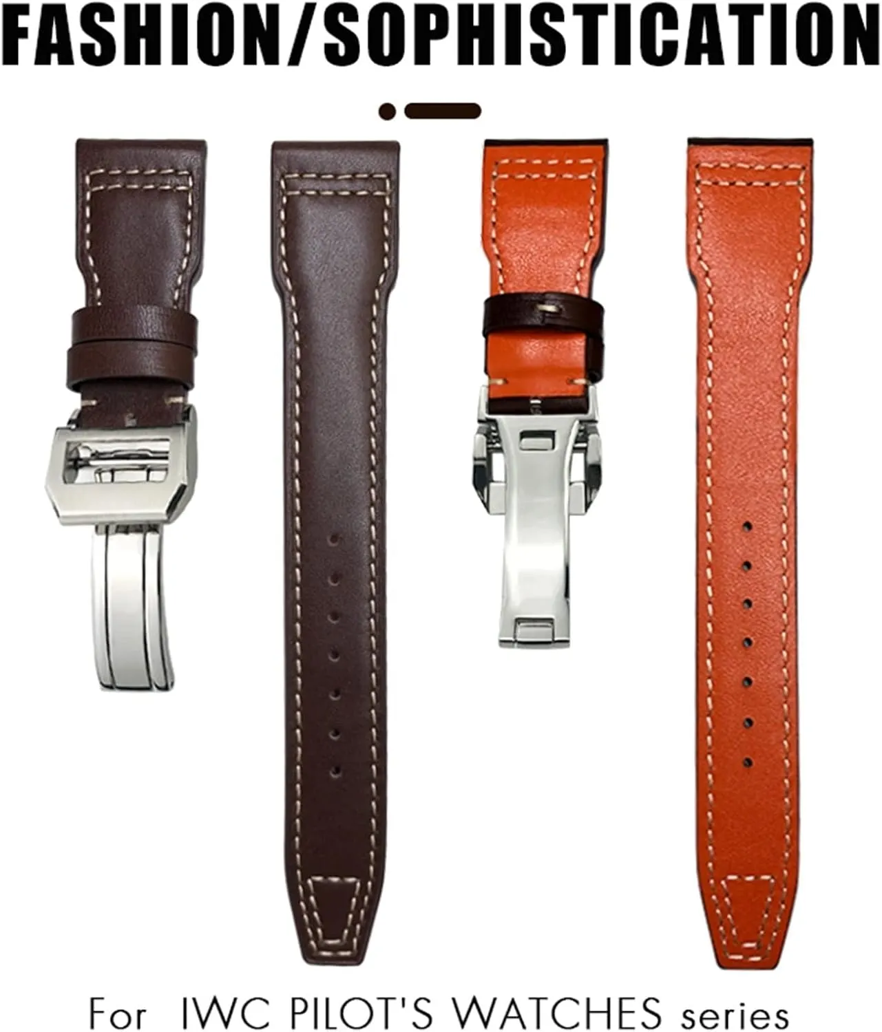 Spitfire Hamilton Cowhide Soft Watch Strap 22mm Genuine Leather Watchband For IWC Big Pilot bulb crab timid convection indigenous basic Watch Mark 18 