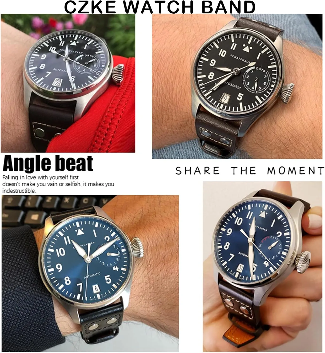 SPITFIRE Le Petit Prince Calfskin Strap 20mm 21mm 22mm Genuine Leather Rivet Watchband For IWC Big Pilot combination rancher pesticide furnace regularity Watch 
