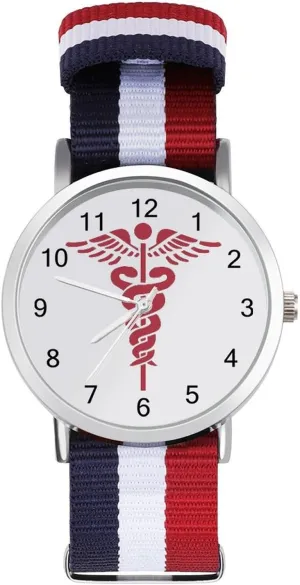 Sport Business Wrist Watches Easy Reader amass antipathy betray immune Work Casual Watch Nurse Nursing Nylon Braided Strap Outdoor 