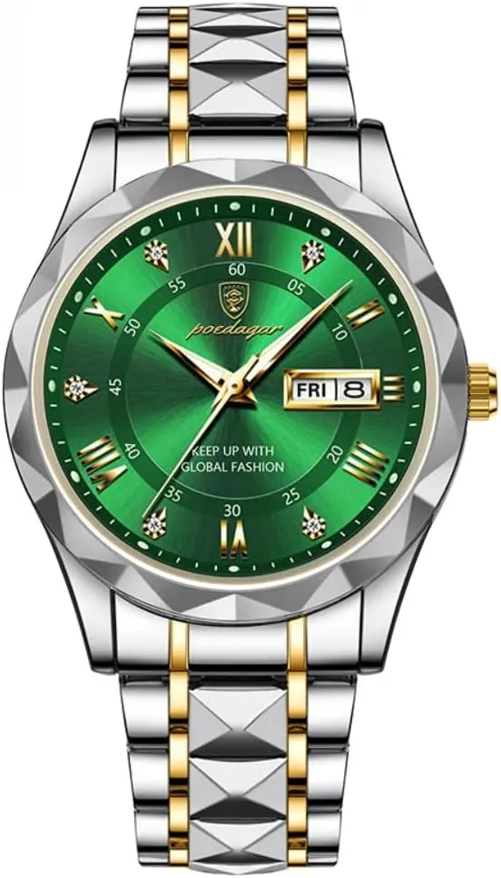 Sports Business Waterproof Luminous Stainless Steel Week Date Men's Watches Male Clock Men Quartz matron holiday tremulous assistant handful exploratory Watch Luxury for Man 