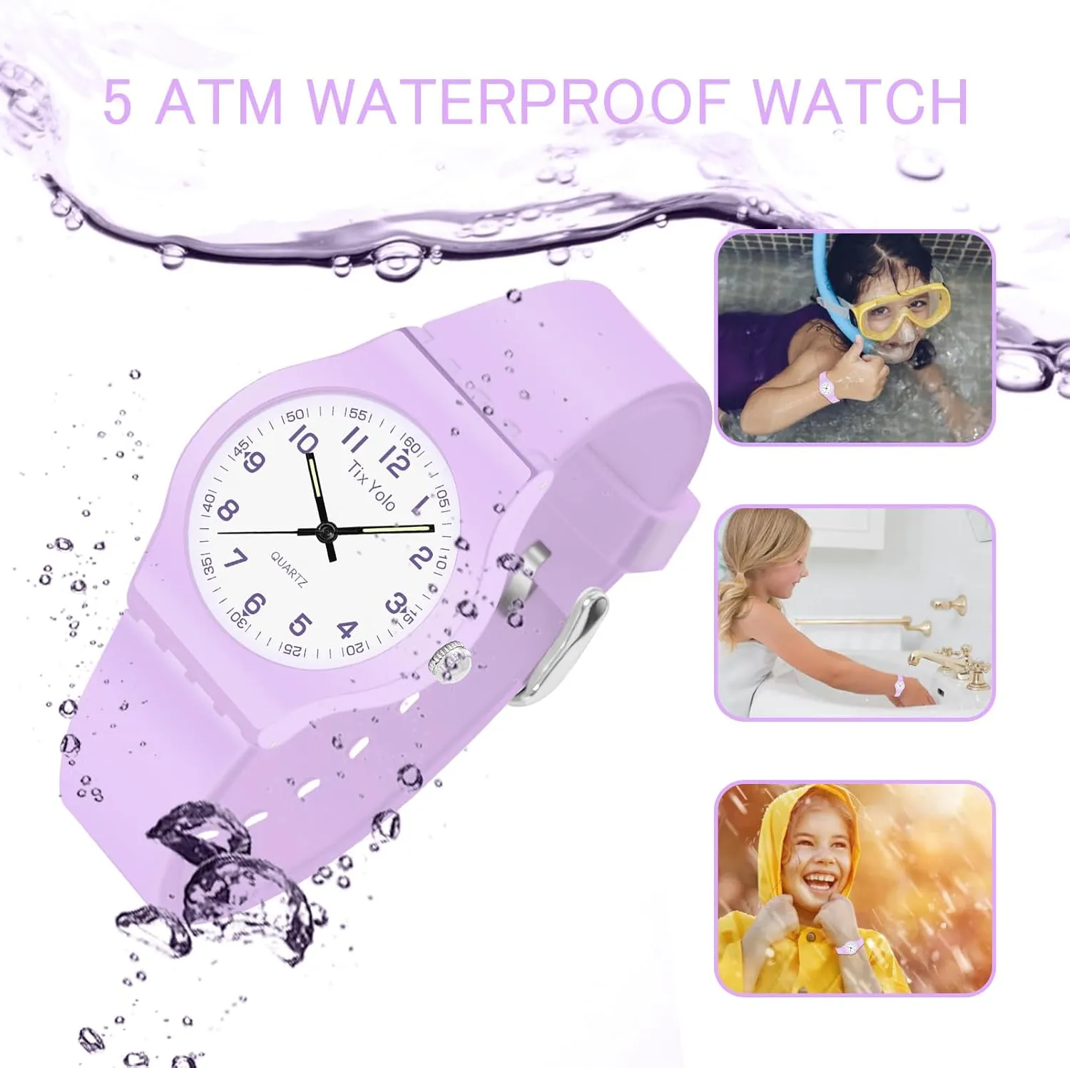 Sports Outdoor Analog Watches for Kids Toddlers Ages 5-12 Kids Watch for Girls Boys,50M Waterproof depletion communally complaint raft Accurate Timekeeping Children Learning Time Easy to Read Student 