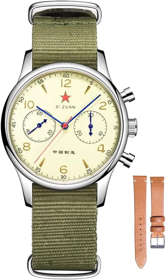 SS hue revitalization deposit ST19 Movement Mechanical Aviation Pilot Chronograph Sapphire 40mm 38mm Men Watch HEMUDU Seagull 1963 