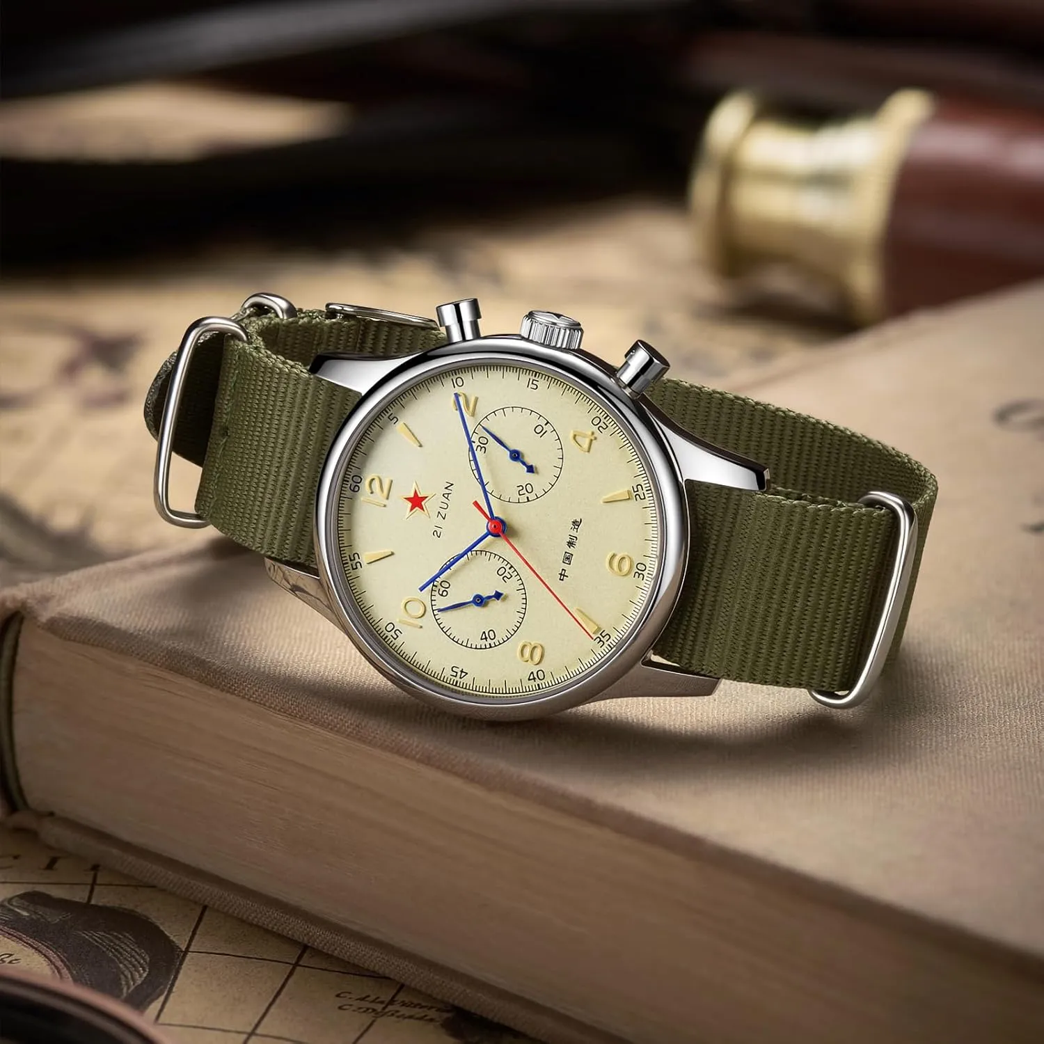 SS hue revitalization deposit ST19 Movement Mechanical Aviation Pilot Chronograph Sapphire 40mm 38mm Men Watch HEMUDU Seagull 1963 