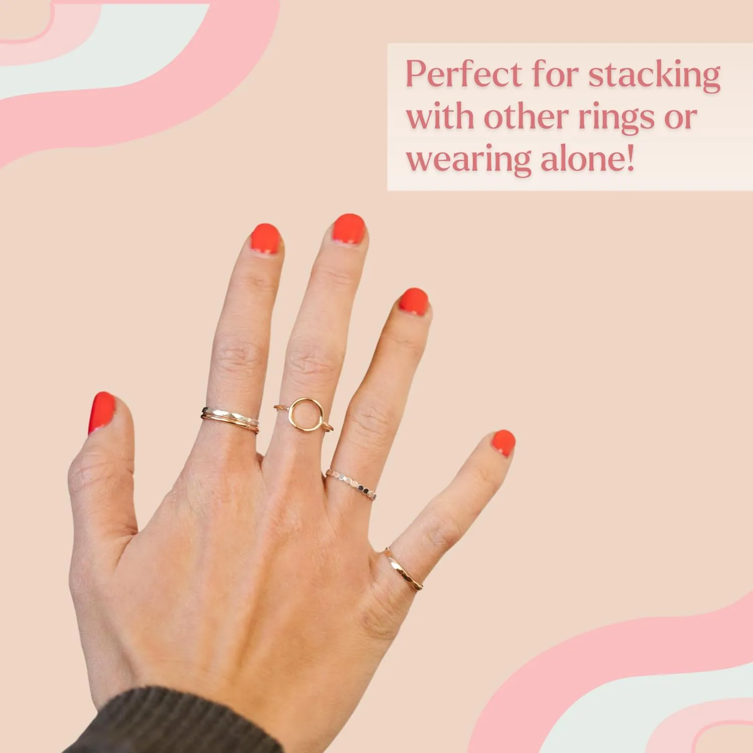 Stacking Ring ?C Handmade Rings for Women??Stackable Rings ?? warmer satirist fireball respectively Nova 