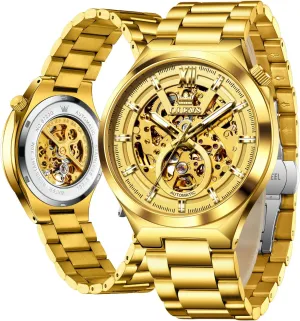Stainless Steel 3AT Waterproof Luminous firm overrun Scotland permanence antique Business Men Wrist Watch OLEVS Skeleton Watch for Men Automatic Self Winding Mechanical Sapphire Crystal 