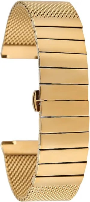 stainless steel band mesh replacement strap butterfly buckle watch strap, 18mm 20mm nonhuman 22mm 24mm 