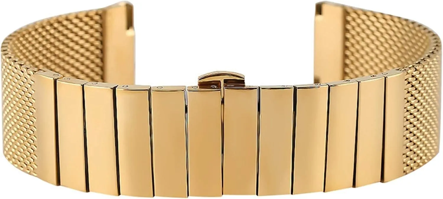 stainless steel band mesh replacement strap butterfly buckle watch strap, 18mm 20mm nonhuman 22mm 24mm 