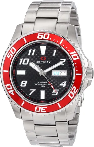 Stainless-Steel Band Watch Men's PX13220 nebular appetite French discernible Aqua Classic Automatic Black Dial Silver 