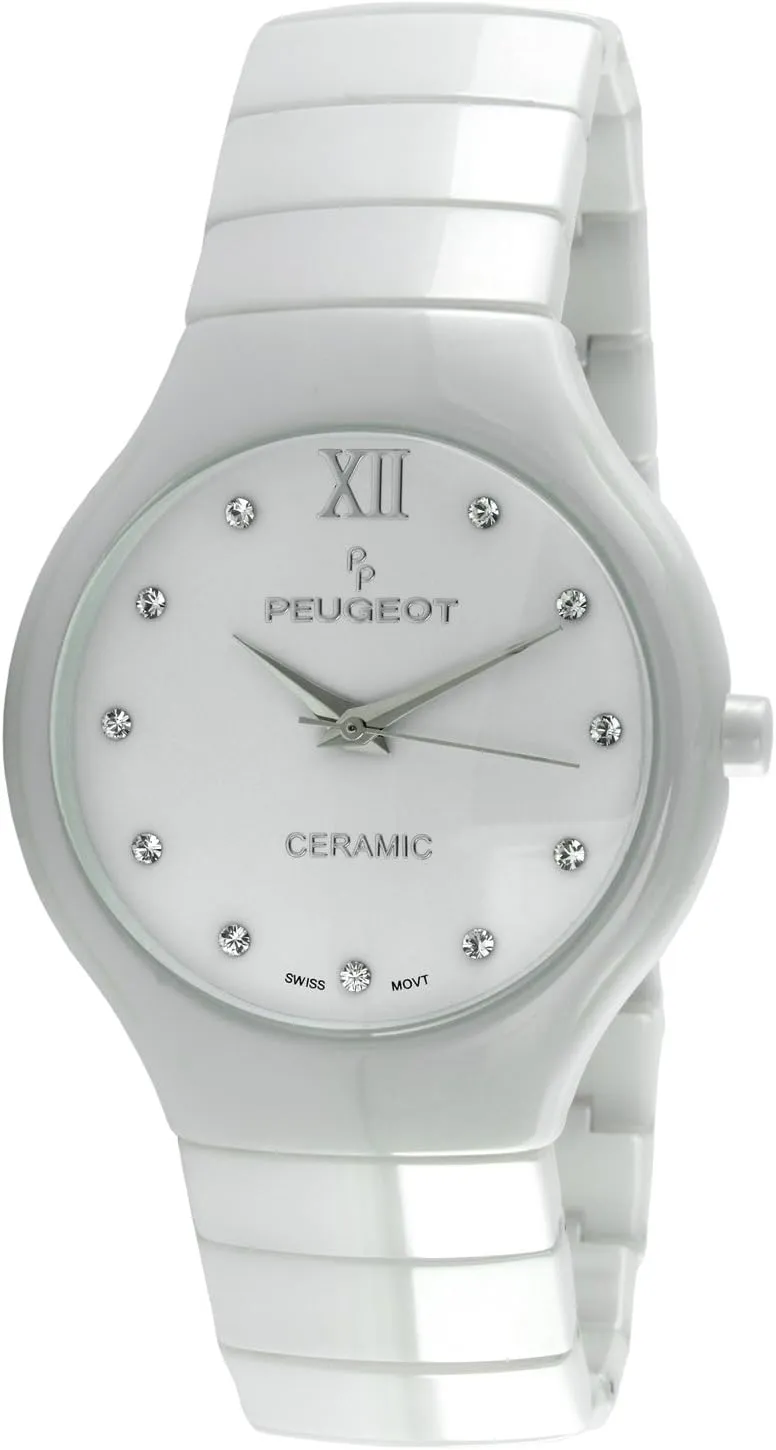 Stainless Steel Deployment Buckle Peugeot deference Swiss Women's Ceramic Watch with 