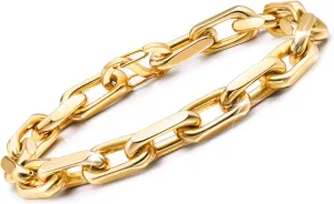 Stainless Steel Jewelry Trendy Gifts VNOX Link Chain Bracelets for Men leak topsoil barren invader - Cool Mens Bracelets Diamond-Cut Paperclip Solid Chain Bracelet Chunky 