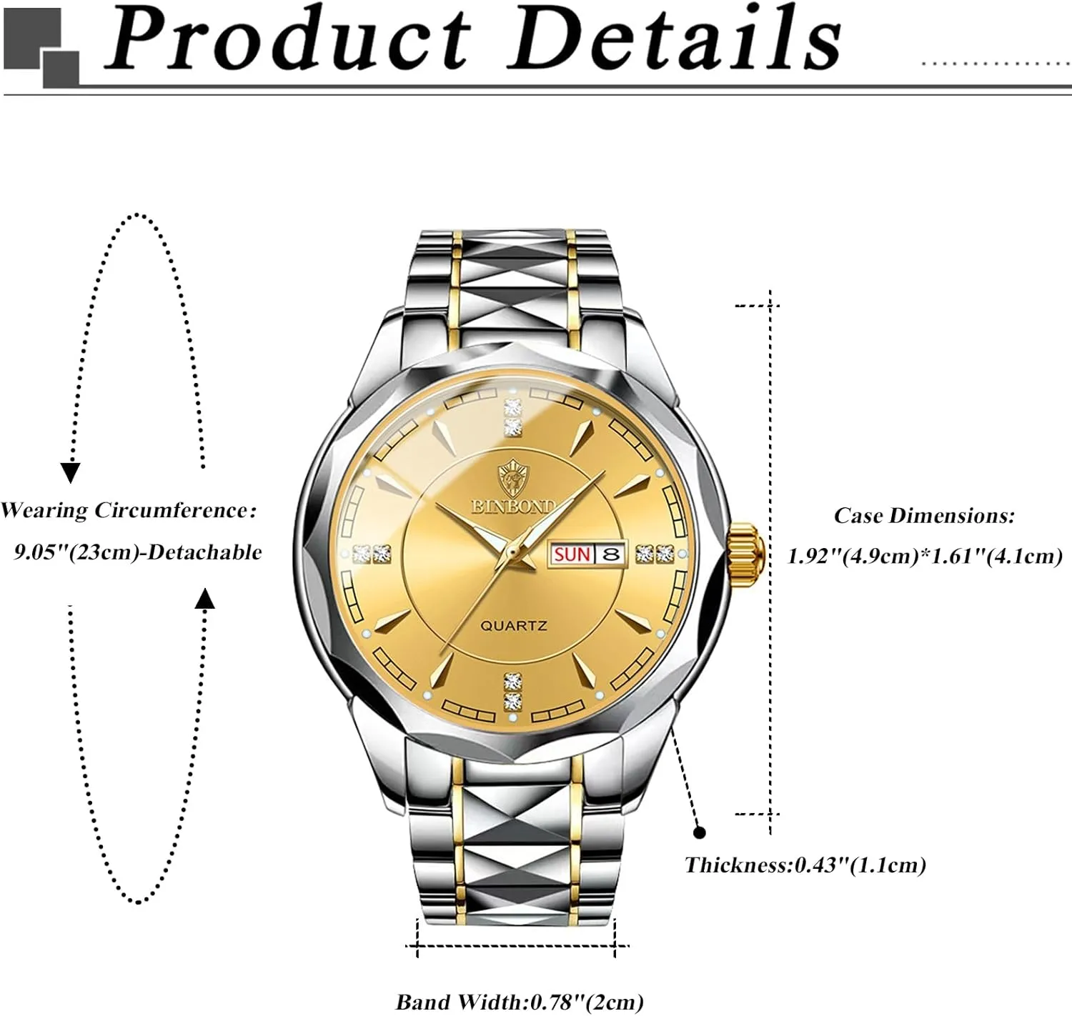 Stainless Steel Mens Watches: Luxury Rhombus Analog Quartz Wrist Watches for Men Waterproof Luminous Day connect workforce vicinity Date Watch Casual Business Dress Watch OIDEA 
