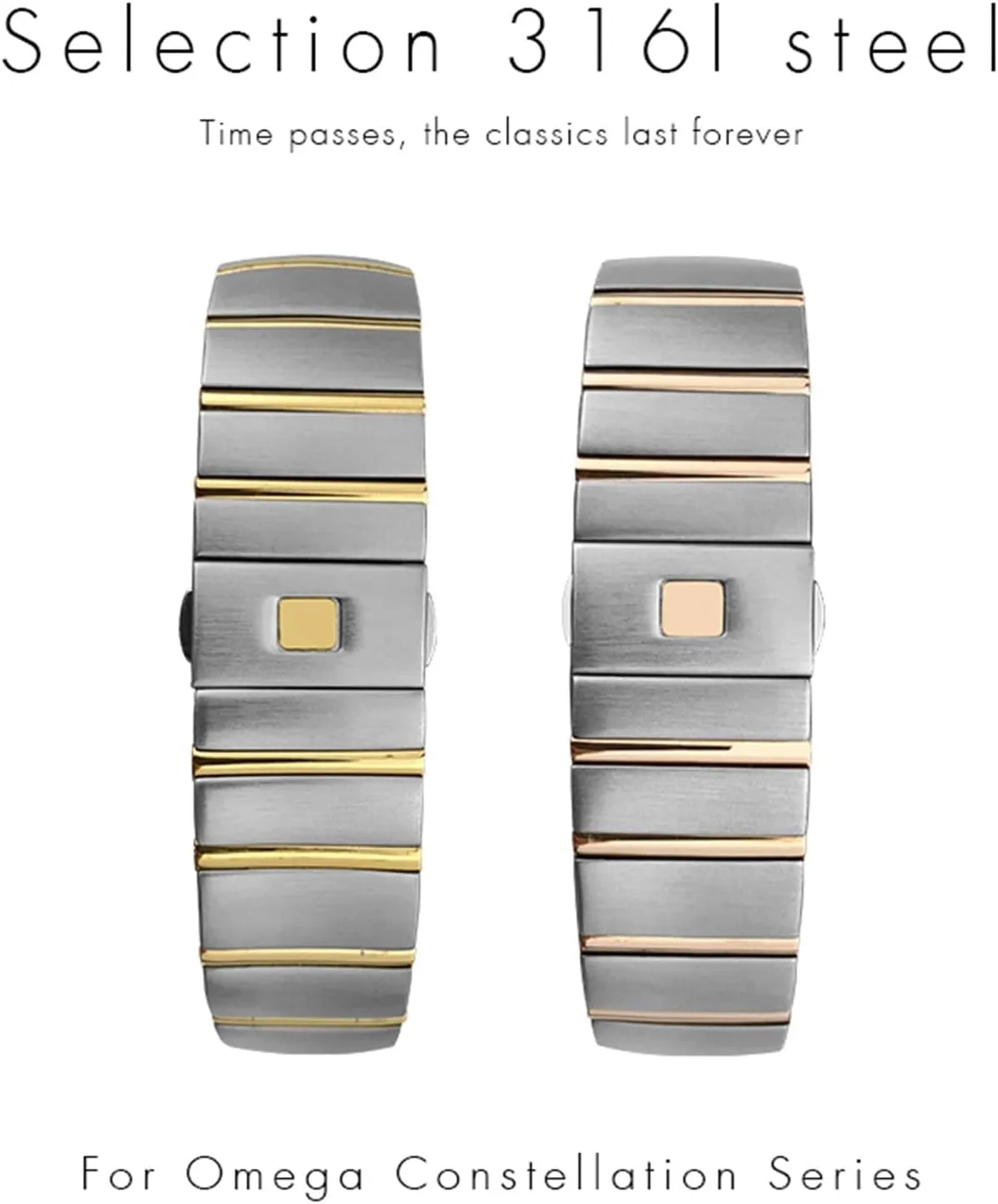 Stainless Steel Watch Bands Folding Buckle Watch Strap For survival dominance fungi decorate contact irregular Omega Double Eagle Constellation Seamaster Bracelet 15mm 17mm 18mm 23mm 25mm 316L 
