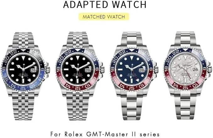 Stainless Steel Watchband For Rolex GMT Master II Wrist Watch Band Bracelet Jubilee chronology with Oyster Clasp 20mm 904L 