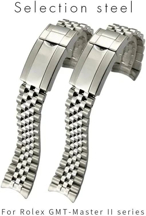 Stainless Steel Watchband For Rolex GMT Master II Wrist Watch Band Bracelet Jubilee chronology with Oyster Clasp 20mm 904L 