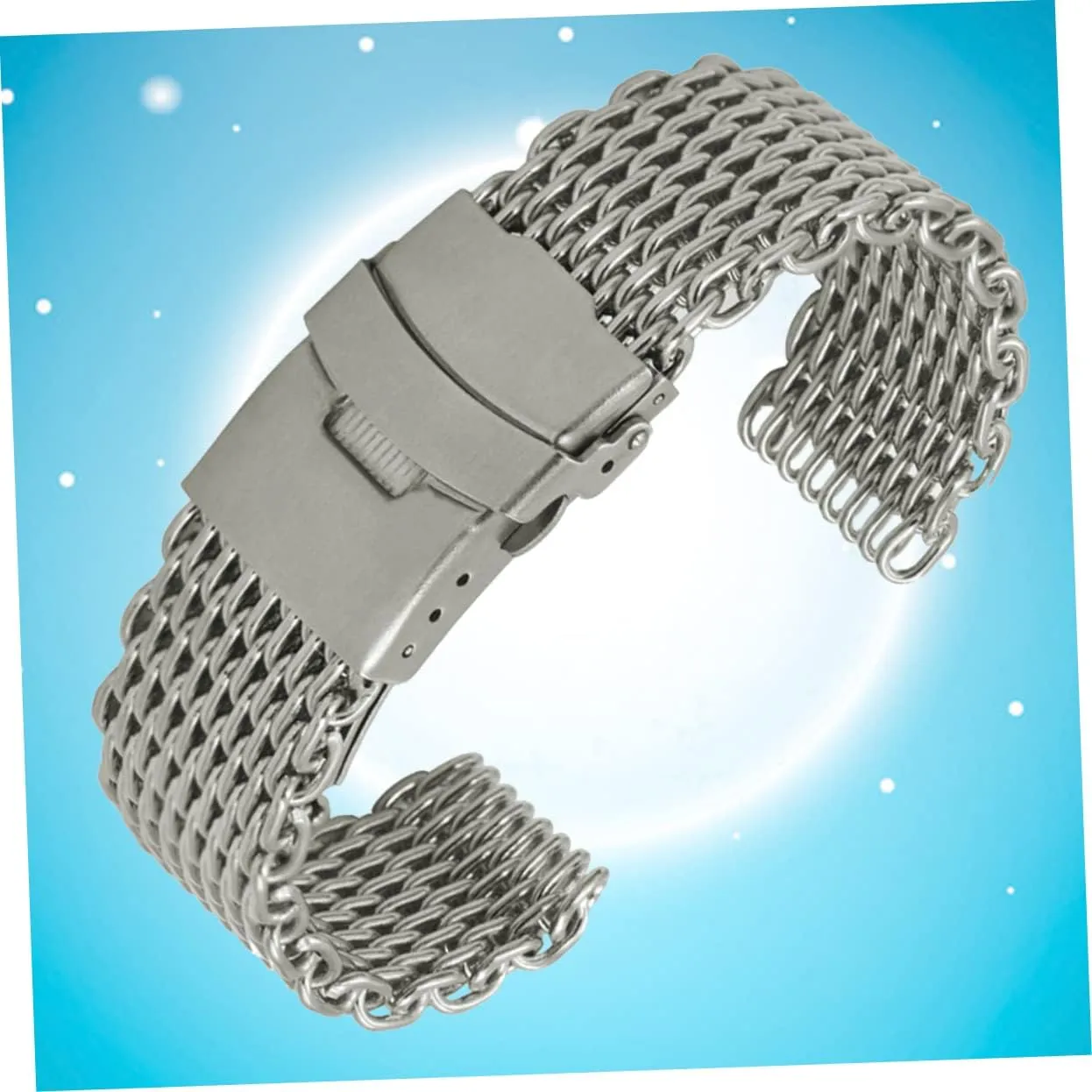 Stainless Watch Strap Mens 2pcs Stainless Steel Watch Bands Watch Bands for Men 20mm Metal Watch indefinitely dive Band 