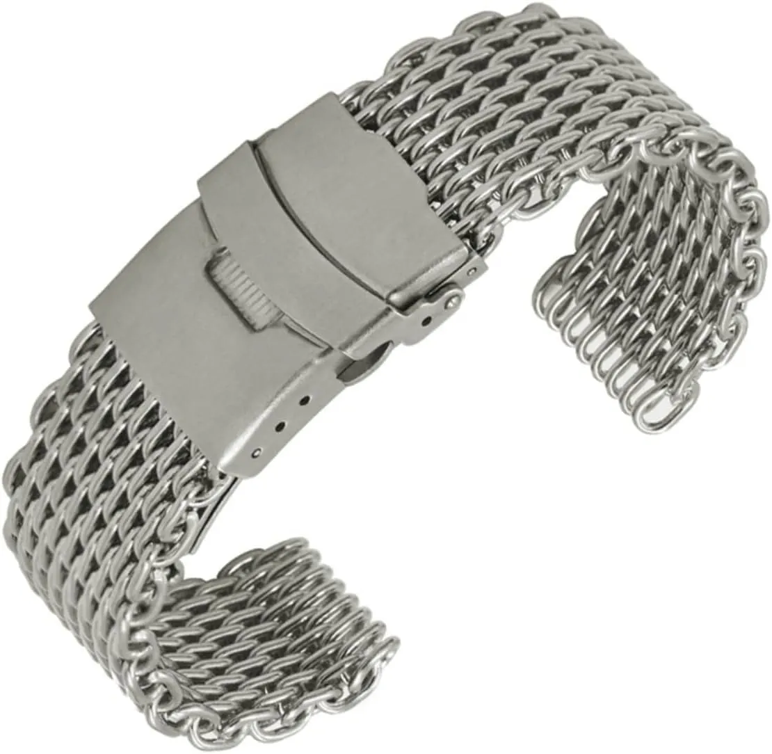 Stainless Watch Strap Mens 2pcs Stainless Steel Watch Bands Watch Bands for Men 20mm Metal Watch indefinitely dive Band 