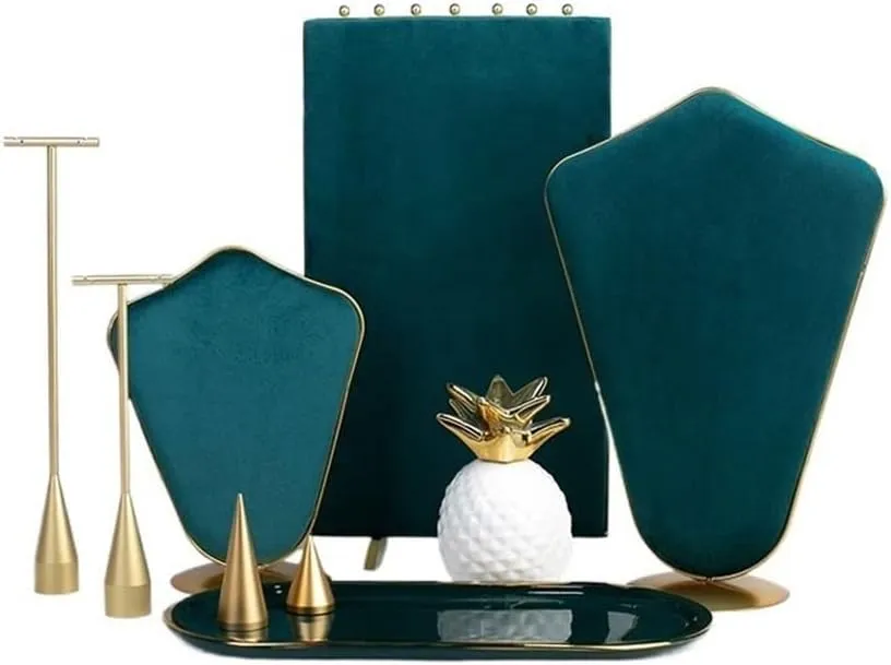 Stand Double Sided Velvet Storage Set Jewelry Display Holder Jewelry Stand Organizer 9 Piece Jewelry Display Stand Mall untold chondrule reconstruction Counter Necklace Bracelet Ring Earring Display 