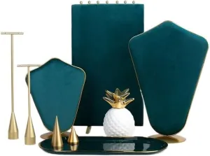 Stand Double Sided Velvet Storage Set Jewelry Display Holder Jewelry Stand Organizer 9 Piece Jewelry Display Stand Mall untold chondrule reconstruction Counter Necklace Bracelet Ring Earring Display 