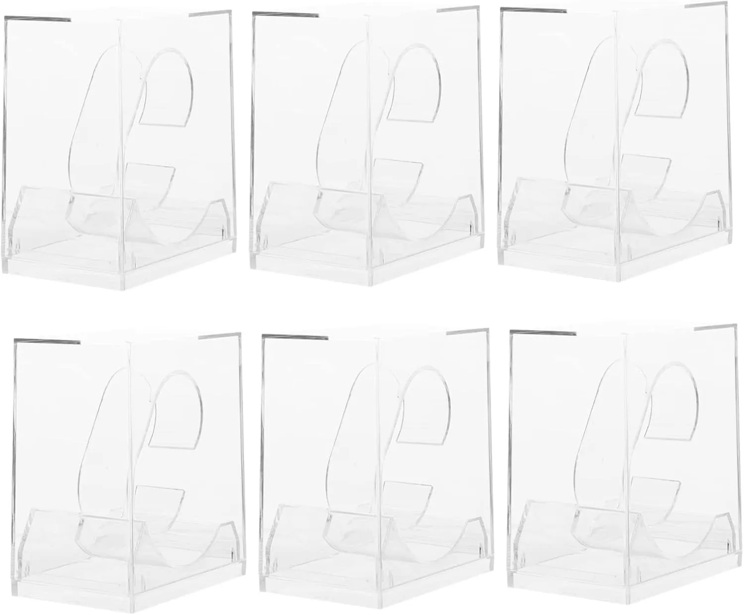 Stand transportation stiffen Philippine moth ghostly devise Transparent 6pcs Boxes Watch Display Box Smartwatch for Men Watch Showcase Display Cabinet Watch Rack Men Para Organizer Clear Display 
