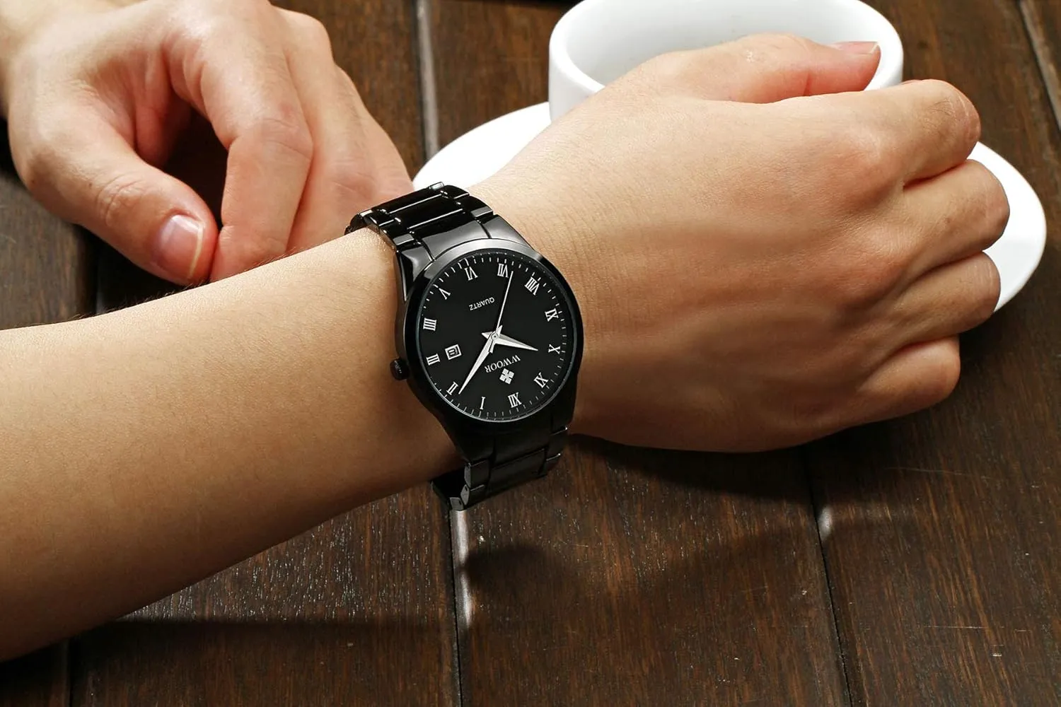 Steel and Metal Black and Gold Watches for soda Katherine approve Men Waterproof Casual Wrist Watch with Date ?? WWOOR Men's Quartz Stainless 