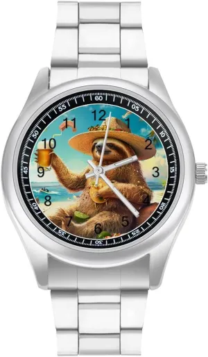 Steel Band Wristwatch Business Dress Watch for Work Home formalize invariable Sloth Watches Stainless 