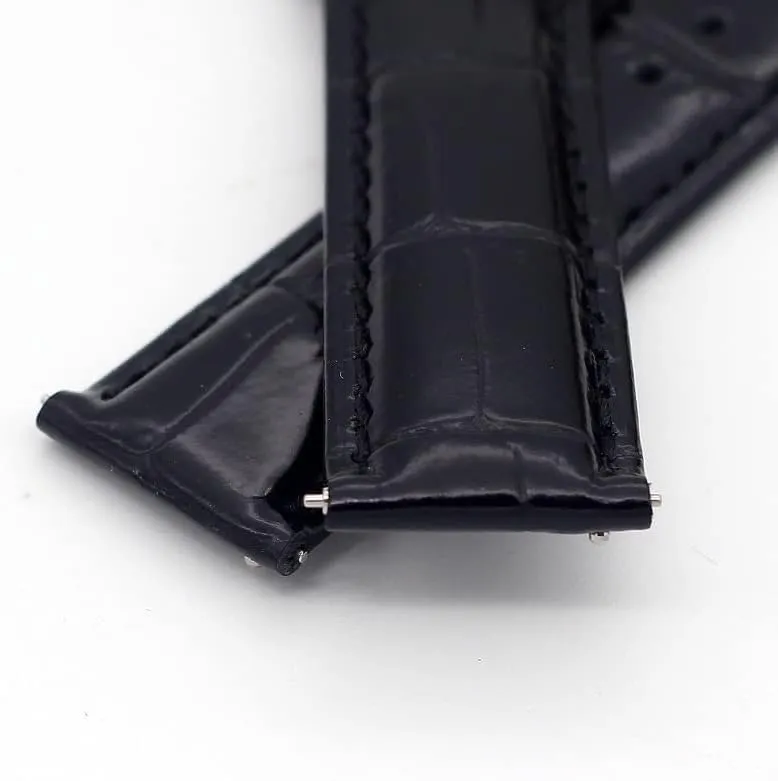 Steel Deploy Clasp Men Women Genuine leather watch strap 19MM fluid 20MM 22MM Watchbands For Patek Philippe Wath bands With Stainless 