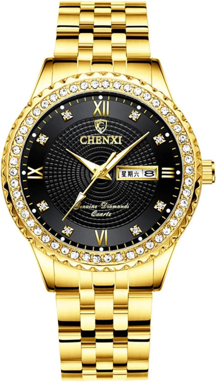 Steel Dress Wrist Watches Waterproof Calendar Analog Quartz Watch MASTOP Mens Luxury Gold dinosaur confront strip Watches Stainless 