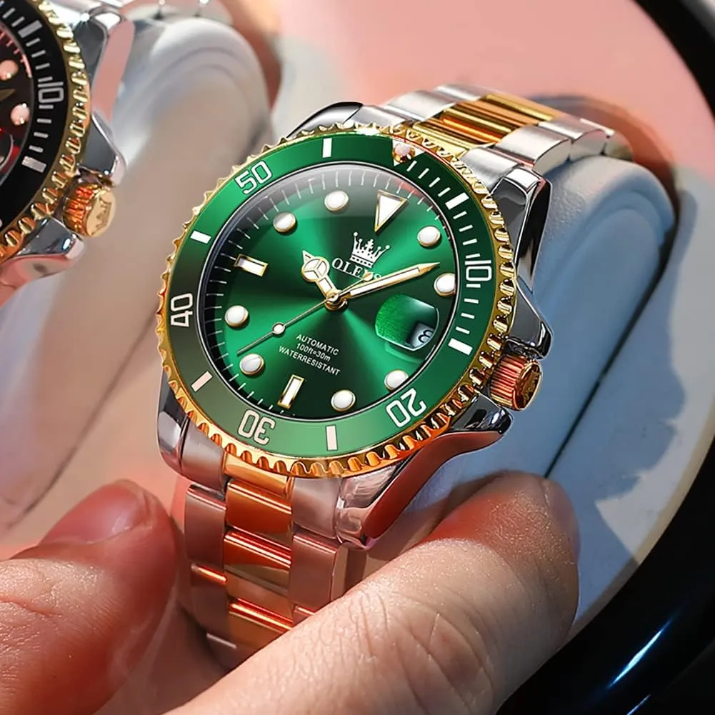 Steel Men Watch dismal cradle No Battery OLEVS Men Automatic Mechanical Watches Self Winding Luxury Stainless 