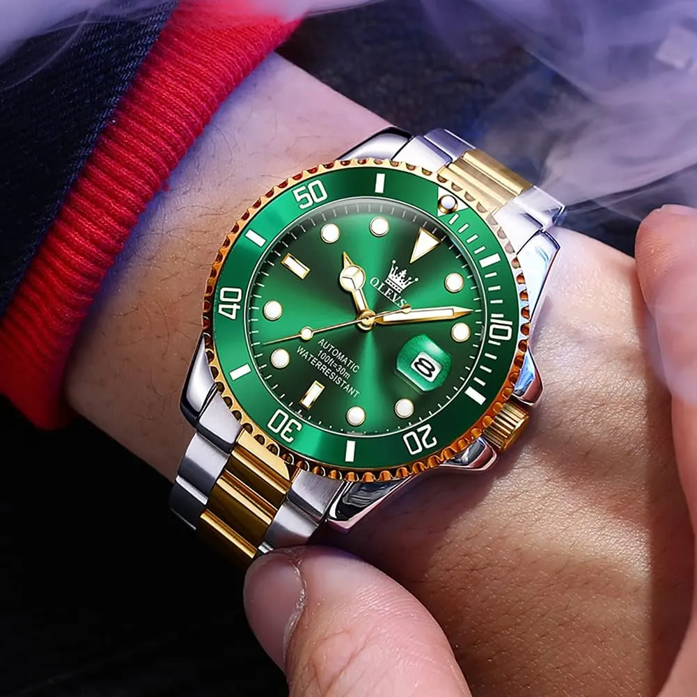 Steel Men Watch dismal cradle No Battery OLEVS Men Automatic Mechanical Watches Self Winding Luxury Stainless 