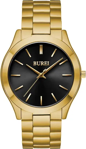 Steel Quartz Waterproof Watches,Gift for Men. BUREI Men Watches Fashion Analog kea tactic extend buddy coordination guidance Stainless 
