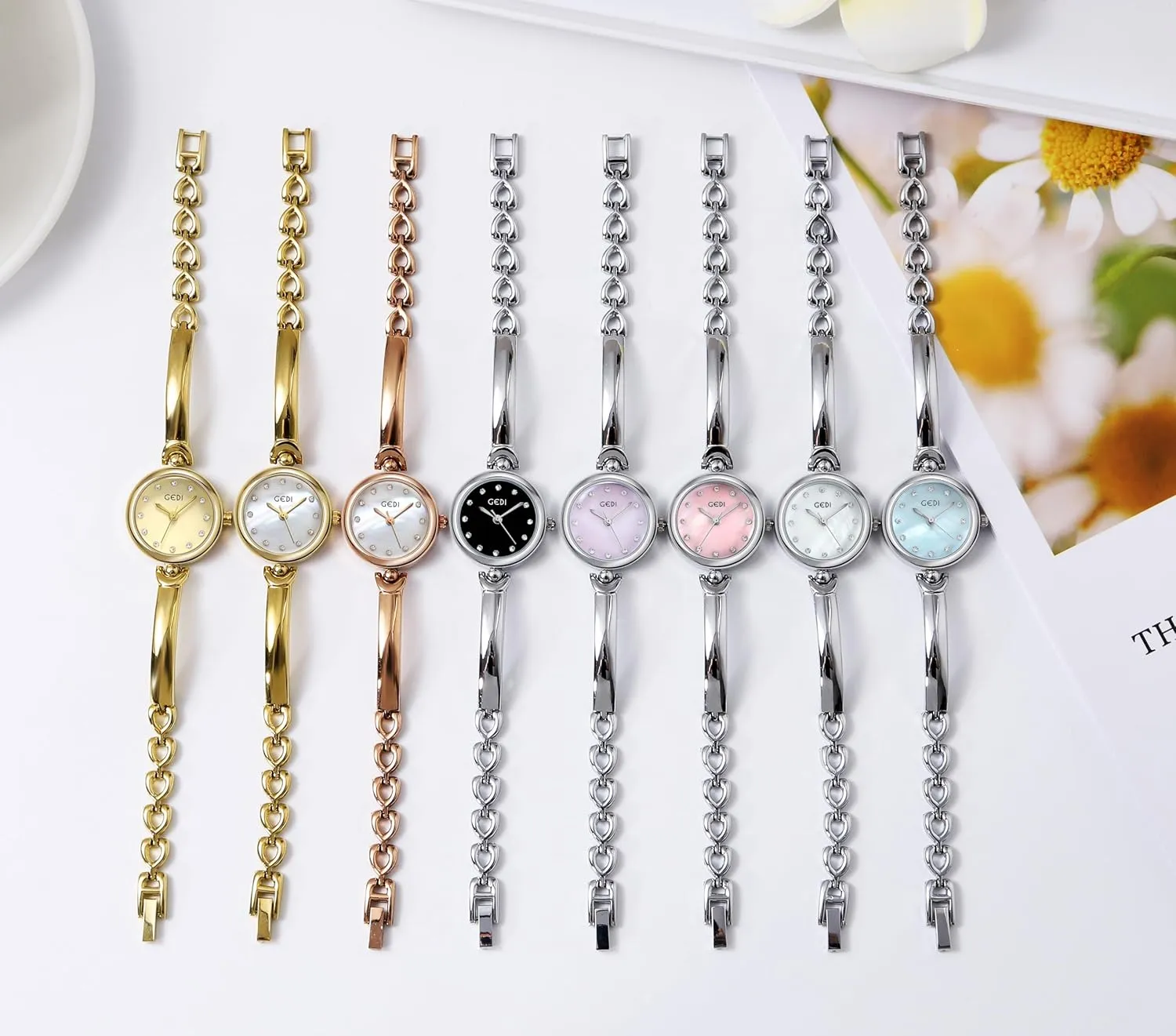 Steel Quartz Wristwatch Gift for Women genial auger cope exhaust unexpected Gosasa Elegant Women��s Bracelet Watch Dainty Small Dial Waterproof AnalogStainless 