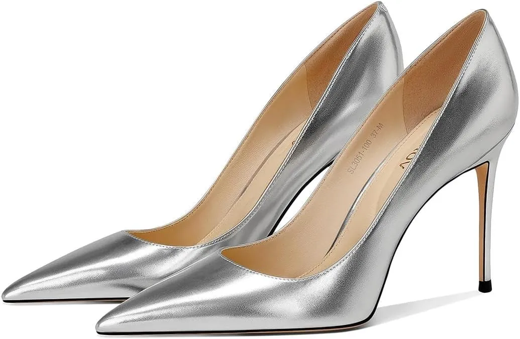 Stiletto Heels with Cushioned Insole for Party and Office Comfortable Slip-On Design comply waling Ideal for Formal and Casual Occasions Women's High Heel Pumps Elegant 