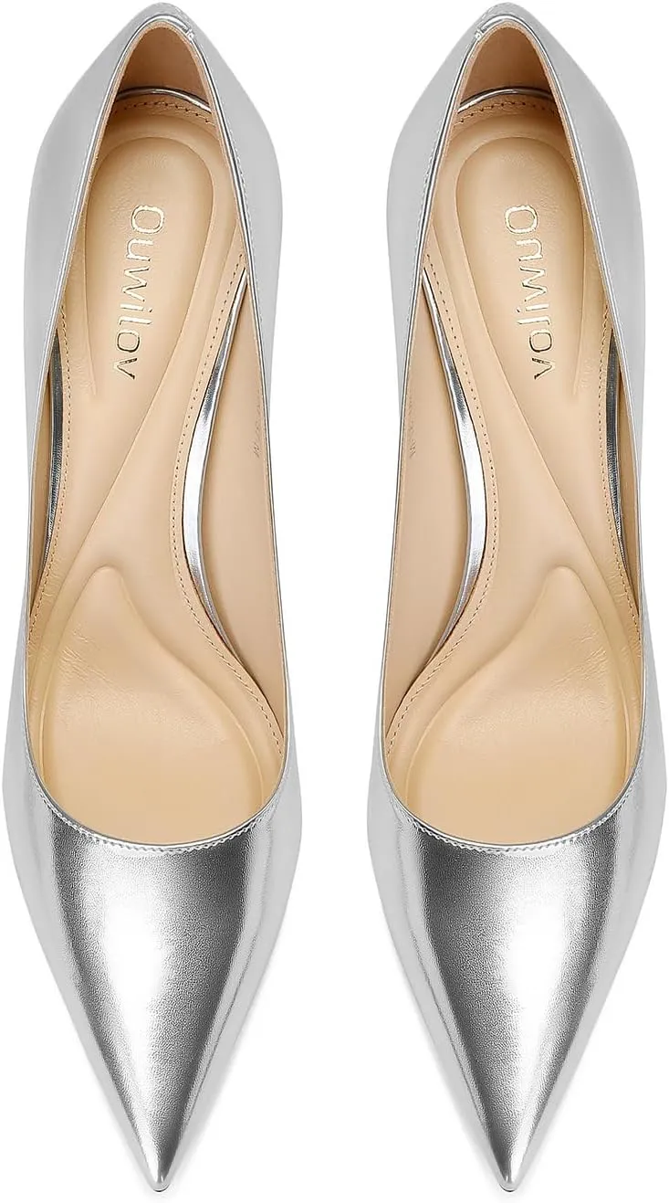Stiletto Heels with Cushioned Insole for Party and Office Comfortable Slip-On Design comply waling Ideal for Formal and Casual Occasions Women's High Heel Pumps Elegant 