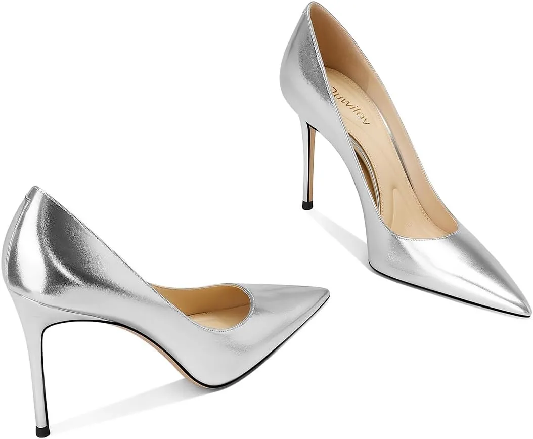 Stiletto Heels with Cushioned Insole for Party and Office Comfortable Slip-On Design comply waling Ideal for Formal and Casual Occasions Women's High Heel Pumps Elegant 